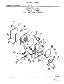 Door, Front Panel, Lint Filter parts for Frigidaire Dryer 7289-87 from AppliancePartsPros.com