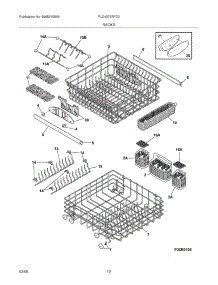 13 - Racks parts for Frigidaire Dishwasher PLD4375RFC0 from AppliancePartsPros.com