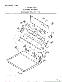 Electric Dryer / Console-Controls-Top Panel parts for Frigidaire Dryer 7338A from AppliancePartsPros.com