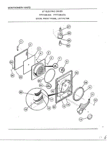 Door-Front Panel-Lint Filter parts for Frigidaire Dryer 7338A from AppliancePartsPros.com