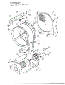 Dryer Drum Components / Blower parts for Frigidaire Dryer 7604B from AppliancePartsPros.com