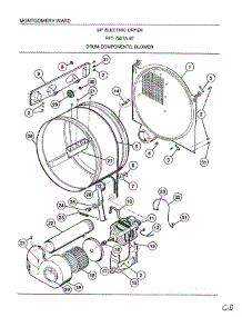 Drum Components, Blower parts for Frigidaire Dryer 7507A from AppliancePartsPros.com