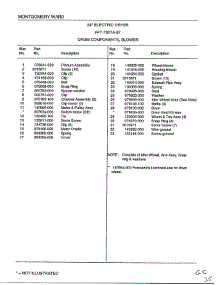 Drum Components, Blower Page 2 parts for Frigidaire Dryer 7507A from AppliancePartsPros.com