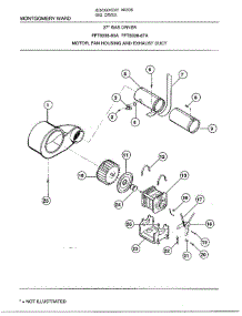 27` Motor / Fan Housing / Exhaust Duct parts for Frigidaire Dryer 8338A from AppliancePartsPros.com