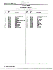 27` Motor / Fan Housing / Exhaust Duct Page 2 parts for Frigidaire Dryer 8338A from AppliancePartsPros.com