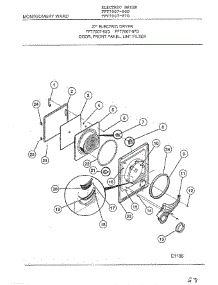 Door, Front Panel, Lint Filter parts for Frigidaire Dryer 7007-80D from AppliancePartsPros.com