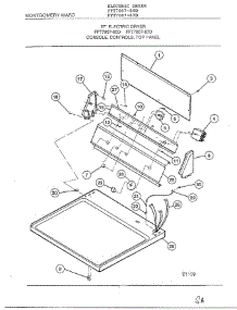 Console, Controls, Top Panel parts for Frigidaire Dryer 7007-80D from AppliancePartsPros.com