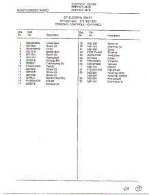 Console, Controls, Top Panel Page 2 parts for Frigidaire Dryer 7007-80D from AppliancePartsPros.com