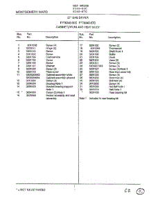 Cabinet, Drum And Heat Duct Page 2 parts for Frigidaire Dryer 8348-87C from AppliancePartsPros.com
