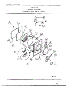 Door Front Panel / Lint Filter parts for Frigidaire Dryer 8589-80B from AppliancePartsPros.com