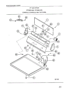 Console / Controls / Top Panel parts for Frigidaire Dryer 8589-87B from AppliancePartsPros.com