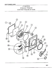 Door Front Panel And Lint Filter parts for Frigidaire Dryer 8289-87B from AppliancePartsPros.com