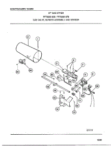 Gas Valve / Burner Assembly And Sensor parts for Frigidaire Dryer 8289-87B from AppliancePartsPros.com