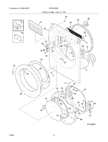 05 - Front Panel / Lint Filter parts for Frigidaire Dryer AEQ6000ES1 from AppliancePartsPros.com