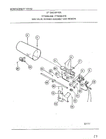 Gas Valve / Burner / Sensor parts for Frigidaire Dryer 8589-80B from AppliancePartsPros.com