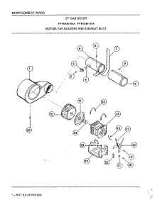 Motor / Fan Housing And Exhaust Duct parts for Frigidaire Dryer 8348A from AppliancePartsPros.com