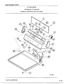 Console, Controls And Top Panel parts for Frigidaire Dryer 8348B from AppliancePartsPros.com