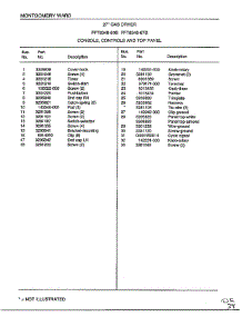 Console, Controls And Top Panel Page 2 parts for Frigidaire Dryer 8348B from AppliancePartsPros.com