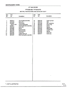 Motor, Fan Housing And Exhaust Duct Page 2 parts for Frigidaire Dryer 8348B from AppliancePartsPros.com