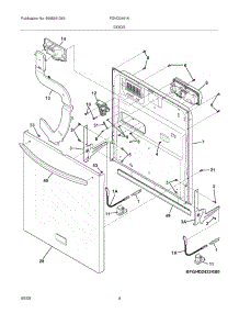 05 - Door parts for Frigidaire Dishwasher FGHD2461KW0 from AppliancePartsPros.com