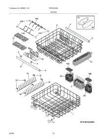 13 - Racks parts for Frigidaire Dishwasher FGHD2433KF0 from AppliancePartsPros.com