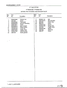 Motor / Fan Housing / Exhaust Duct Page 2 parts for Frigidaire Dryer 8589-87B from AppliancePartsPros.com