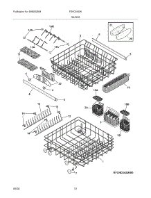 13 - Racks parts for Frigidaire Dishwasher FGHD2433KF1 from AppliancePartsPros.com
