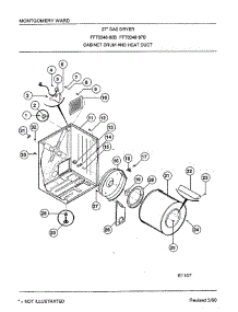 Cabinet Drum And Heat Duct parts for Frigidaire Dryer 8348B from AppliancePartsPros.com