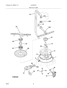 09 - Motor & Pump parts for Frigidaire Dishwasher GLD2250RDC6 from AppliancePartsPros.com