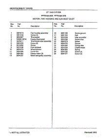 Motor, Fan Housing And Exhaust Duct Page 2 parts for Frigidaire Dryer 8348B from AppliancePartsPros.com
