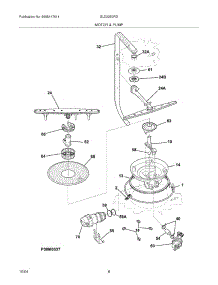 09 - Motor & Pump parts for Frigidaire Dishwasher GLD2250RDQ0 from AppliancePartsPros.com