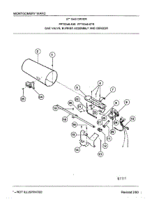 Gas Valve, Burner Assembly And Sensor parts for Frigidaire Dryer 8348B from AppliancePartsPros.com
