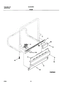 11 - Frame parts for Frigidaire Dishwasher GLD2350RCB0 from AppliancePartsPros.com