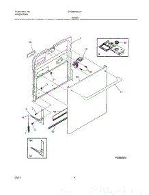 05 - Door parts for Frigidaire Dishwasher GPDB998JC1 from AppliancePartsPros.com