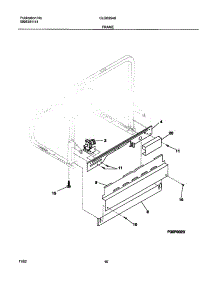 11 - Frame parts for Frigidaire Dishwasher GLDB954BS1 from AppliancePartsPros.com
