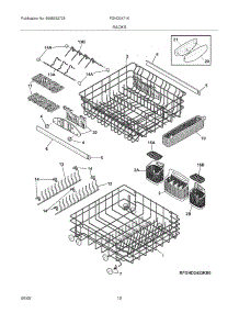 13 - Racks parts for Frigidaire Dishwasher FGHD2471KW1 from AppliancePartsPros.com