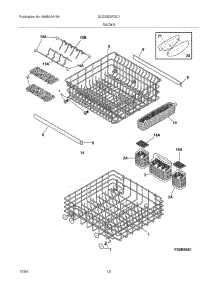 13 - Racks parts for Frigidaire Dishwasher GLD2250RDC1 from AppliancePartsPros.com