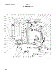 05 - Tub / Water Delivery parts for Frigidaire Dishwasher FDB2410HIB2A from AppliancePartsPros.com