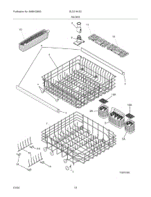 13 - Racks parts for Frigidaire Dishwasher GLD2161SCS1 from AppliancePartsPros.com