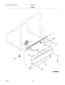 11 - Frame parts for Frigidaire Dishwasher GLD2440REC1 from AppliancePartsPros.com