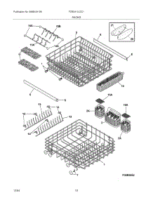 13 - Racks parts for Frigidaire Dishwasher FDB2410LDC1 from AppliancePartsPros.com
