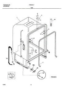 07 - Tub parts for Frigidaire Dishwasher FDB345LFS1 from AppliancePartsPros.com