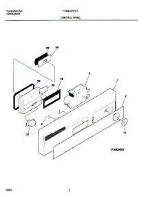 03 - Control Panel parts for Frigidaire Dishwasher FDB435RFS3 from AppliancePartsPros.com