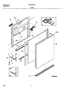 05 - Door parts for Frigidaire Dishwasher FDB435RFS3 from AppliancePartsPros.com