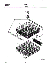 07 - Rack parts for Frigidaire Dishwasher FDB345LFS0 from AppliancePartsPros.com