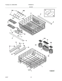13 - Racks parts for Frigidaire Dishwasher FDB2830CES2 from AppliancePartsPros.com