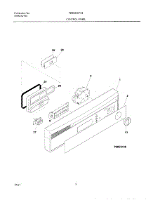 03 - Control Panel parts for Frigidaire Dishwasher FDB634CFS4 from AppliancePartsPros.com