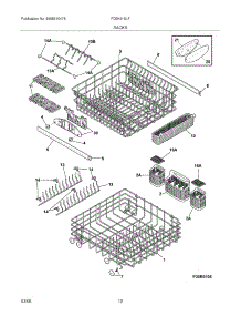 13 - Racks parts for Frigidaire Dishwasher FDB4315LFS2 from AppliancePartsPros.com