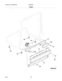 11 - Frame parts for Frigidaire Dishwasher FDB520RHS2 from AppliancePartsPros.com