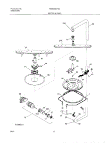 09 - Motor & Pump parts for Frigidaire Dishwasher FDB634CFS3 from AppliancePartsPros.com